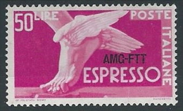 1952 TRIESTE A ESPRESSO 50 LIRE MH * - ED025-7 - Posta Espresso