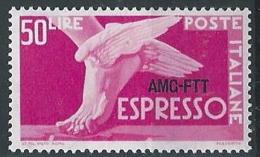 1952 TRIESTE A ESPRESSO 50 LIRE MH * - ED026 - Express Mail