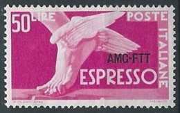 1952 TRIESTE A ESPRESSO 50 LIRE MH * - ED026-3 - Express Mail