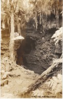 Hawaii Volcano Lava Tube Exterior View, C1910s Vintage Real Photo Postcard - Hawaï