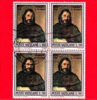 VATICANO  - 1971 - 8º Centenario Della Nascita Di San Domenico Di Guzman - 90 L. • Opera Di Tiziano - Quartina - Used Stamps