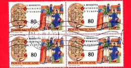 VATICANO  - USATO - 1980 - 15º Centenario Della Nascita Di San Benedetto Da Norcia - 80 L. • San Benedetto E I Codici - - Used Stamps