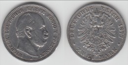 PREUSSEN - PRUSSIA **** ALLEMAGNE - GERMANY - 2 MARK 1877 A WILHELM I - ARGENT - SILVER *** EN ACHAT IMMEDIAT !!! - 2, 3 & 5 Mark Plata