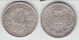 **** ALLEMAGNE - GERMANY - HALF MARK 1914 A -1/2 MARK 1914 A - EMPIRE - ARGENT - SILVER **** EN ACHAT IMMEDIAT - 1/2 Mark