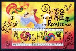 Christmas Island 2005 Year Of The Rooster Minisheet MNH - Christmas Island