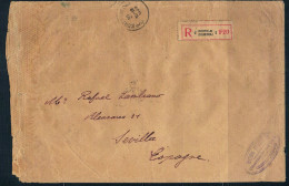 1933. Belgica. Carta Circulada Por Correo Certificado A Sevilla - Briefe U. Dokumente