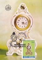 CLOCKS, PLOIESTI CLOCK MUSEUM, CM, MAXICARD, CARTES MAXIMUM, 1990, ROMANIA - Orologeria