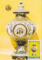 CLOCKS, PLOIESTI CLOCK MUSEUM, CM, MAXICARD, CARTES MAXIMUM, 1990, ROMANIA - Uhrmacherei