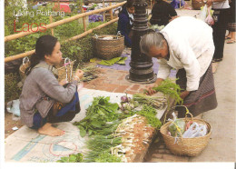 CPM LAOS MORNING MARKET LUANG PRABANG MARCHE MATINAL NON ECRITE - Laos