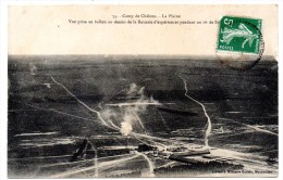 CP, MILITARIA, MANOEUVRES, Camp De CHÂLONS, La Plaine...., Voyagé En 1908 - Maniobras