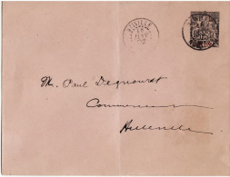 Entier Postal 25c Groupe Nossi-Bé 1902 - Brieven En Documenten
