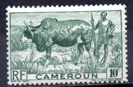 CAMEROUN 1946  Zebu And Herdsman  - 10c. - Green  MH - Nuovi