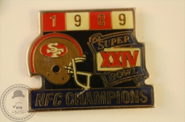 NFC Champions 1989 - American Footbal Super XXIV Bowl  -  Pin Badge - #PLS - Rugby