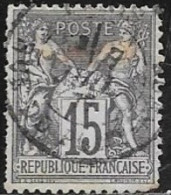 N° 66 FRANCE OBLITERES - Type Sage 15c Gris - Type I   1876/78 - 1876-1878 Sage (Type I)