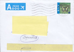 Belgium A Prior Airmail Par Avion Label Deluxe ANTWERPEN 2014 Cover Lettre To Denmark Schmetterling Butterfly Papillon - Storia Postale