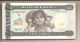 Eritrea - Banconota Non Circolata Da 5 Nakfa P-2 - 1997 #18 - Erythrée