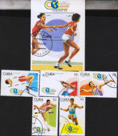 G)1992 CARIBE, WOMEN´S RELAY S/S, HIGH JUMP-HAMMER THROW-JAVELIN LAUNCH-STEEPLECHASE-LONG JUMP STAMPS, WORLD ATHLETICS C - Ongebruikt