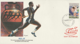 O) 1988 SEOUL-KOREA, XXIV OLYMPIAD-OLYMPIC, RELAY, FDC XF. - Corée (...-1945)