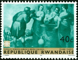 RUANDA, RWANDA, ARTE, PITTURA, MURILLO, 1967, FRANCOBOLLO NUOVO (MNH**), Scott 212, YT 206, Bel 206 - Neufs