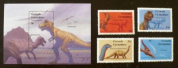 GRENADA GRENADINES Prehistoire. Animaux Prehistoriques (yvert 1577/80+BF 301) ** MNH, Sans Charniere. - Vor- U. Frühgeschichte