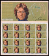 Mali MNH Scott #722 Sheet Of 16 150fr John Lennon - Sänger