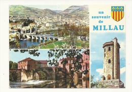 Cp, 12, Millau, Multi-Vues, Voyagée 1976 - Millau