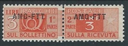 1949-53 TRIESTE A PACCHI POSTALI 3 LIRE MH * - ED072-7 - Colis Postaux/concession