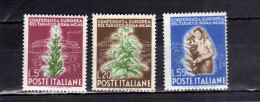 ITALIA REPUBBLICA ITALY REPUBLIC 1950 CONFERENZA EUROPEA DEL TABACCO SERIE COMPLETA COMPLETE SET MLH - 1946-60: Mint/hinged