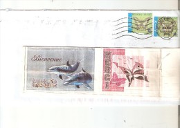 ENVELOPPE AVEC DEUX  TIMBRES BELGIQUE - THEME LES PAPILLONS - OBLITERES - Covers & Documents