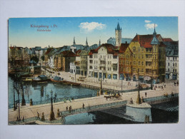 (4/4/73) AK "Königsberg I. Pr." Holzbrücke, Um 1917 - Ostpreussen