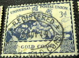 Gold Coast 1949 The 75th Anniversary Of Universal Postal Union 3d - Used - Costa D'Oro (...-1957)