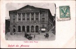!  Alte Ansichtskarte Theatergebäude In  Ancona , Theatre, Teatro, Italien, Italy - Ancona