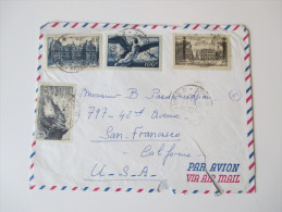 Frankreich 1959 Luftpost Nach San Francisco - 1927-1959 Usati