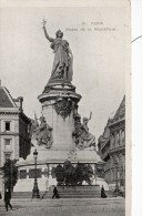 Paris 75 La Statue De La République Cachet Ambulant Du  26/8/1904  De Montargis A Paris - Statue