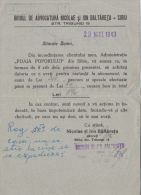 KING MICHAEL STAMP ON ATTORNEY OFFICE HEADER POSTCARD, CENSORED SIBIU NR 20, 1943, ROMANIA - Cartas De La Segunda Guerra Mundial