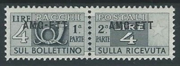 1949-53 TRIESTE A PACCHI POSTALI 4 LIRE MH * - ED074-4 - Pacchi Postali/in Concessione