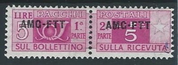 1949-53 TRIESTE A PACCHI POSTALI 5 LIRE MH * - ED077 - Postpaketen/concessie