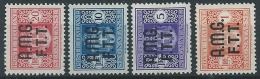 1947 TRIESTE A SEGNATASSE 4 VALORI MH * - ED084 - Portomarken