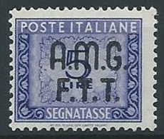 1947-49 TRIESTE A SEGNATASSE 5 LIRE MH * - ED087 - Postage Due