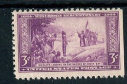 257030622 USA POSTFRIS MINT NEVER HINGED POSTFRISCH EINWANDFREI SCOTT  739 RECHTS ONGETAND  Wisconsin Tercentenary - Neufs