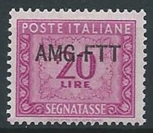 1949-54 TRIESTE A SEGNATASSE 20 LIRE MNH ** - ED090-2 - Strafport