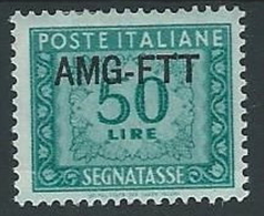 1949-54 TRIESTE A SEGNATASSE 50 LIRE MH * - ED091-4 - Portomarken