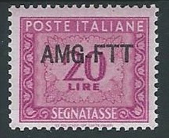 1949-54 TRIESTE A SEGNATASSE 20 LIRE MH * - ED091 - Strafport