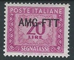1949-54 TRIESTE A SEGNATASSE 20 LIRE MH * - ED091-2 - Segnatasse