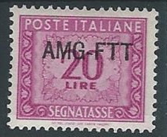 1949-54 TRIESTE A SEGNATASSE 20 LIRE MH * - ED091-4 - Taxe