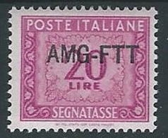 1949-54 TRIESTE A SEGNATASSE 20 LIRE MH * - ED091-5 - Segnatasse