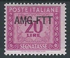 1949-54 TRIESTE A SEGNATASSE 20 LIRE MH * - ED091-6 - Segnatasse
