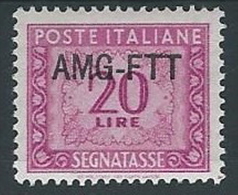 1949-54 TRIESTE A SEGNATASSE 20 LIRE MH * - ED091-7 - Strafport