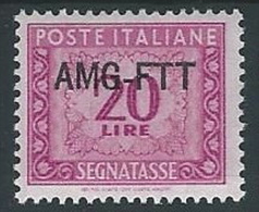 1949-54 TRIESTE A SEGNATASSE 20 LIRE MH * - ED091-8 - Segnatasse