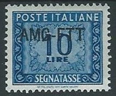 1949-54 TRIESTE A SEGNATASSE 10 LIRE MH * - ED092-2 - Postage Due